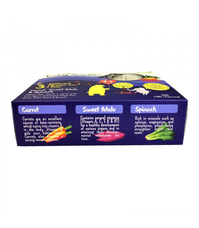 LE Organic Baby Noodles - Carrot, Sweet Potatoes and Spinach