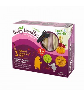 LE Organic Baby Noodles - Wheat, Pumpkin & Beetroot.