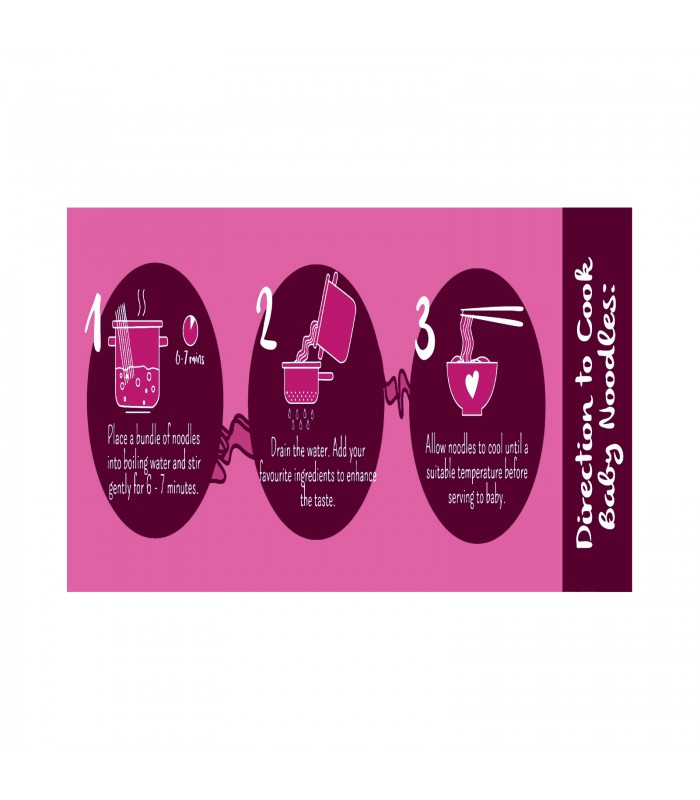 LE Organic Baby Noodles - Wheat, Pumpkin & Beetroot.