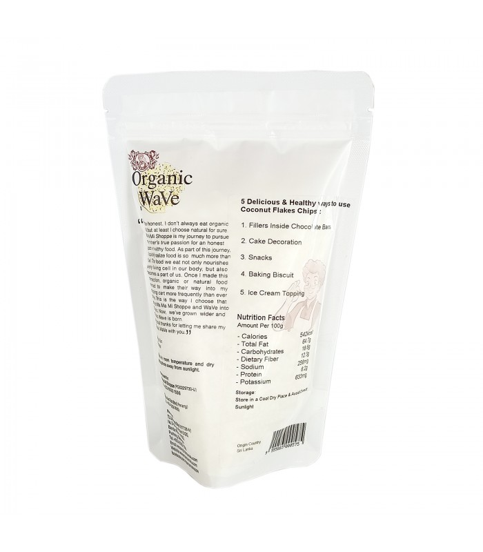 Coconut Flake Chips - Dried And Unsweetened (100g)